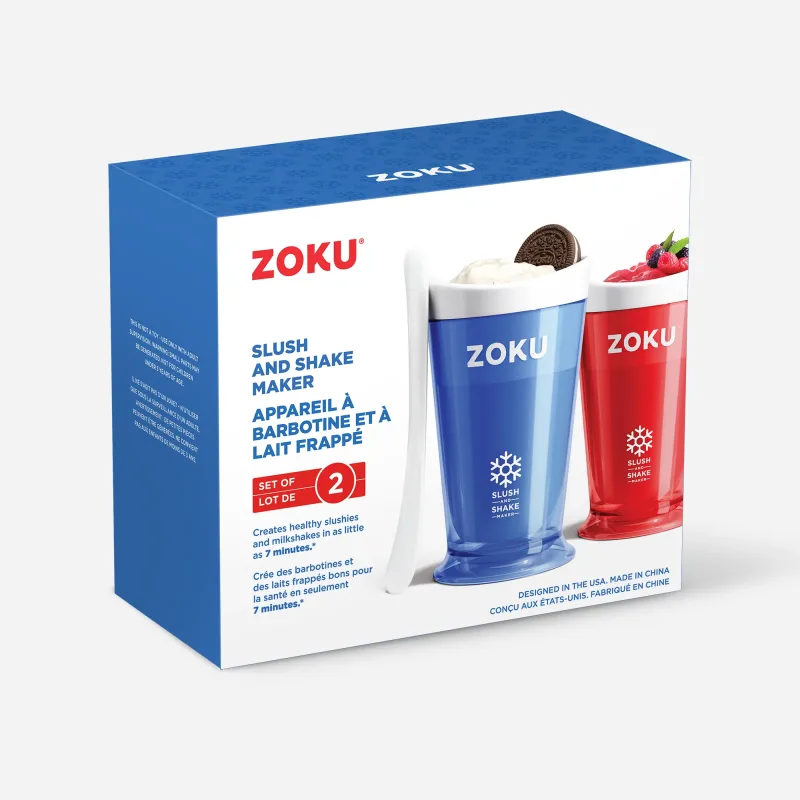 Set of 2 Slush & Shake Makers - Red Blue
