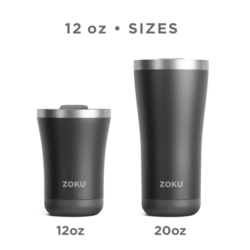 12oz Stainless Steel 3-in-1 Tumbler - White