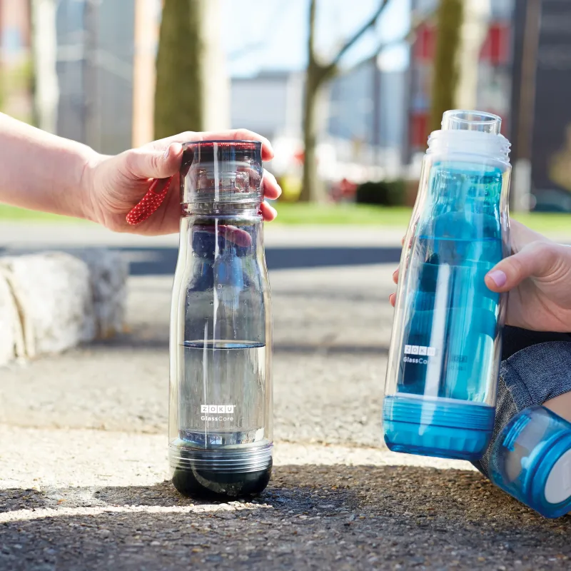 16oz Grey Glass Core Bottle - Green
