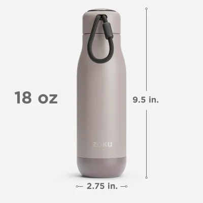 18oz Stainless Steel Bottle - Ash