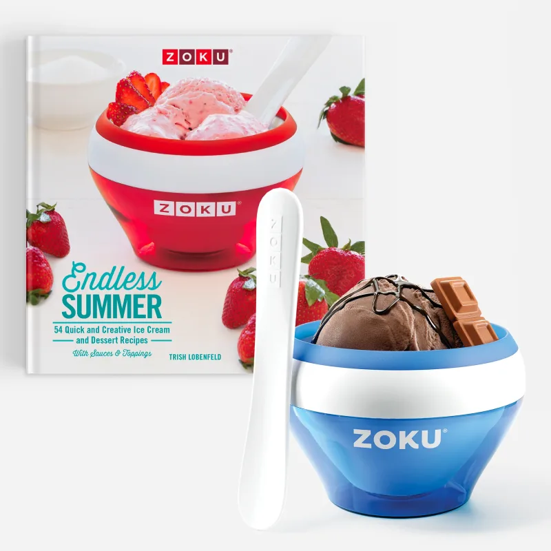 Ice Cream Maker & Recipe Book Bundle