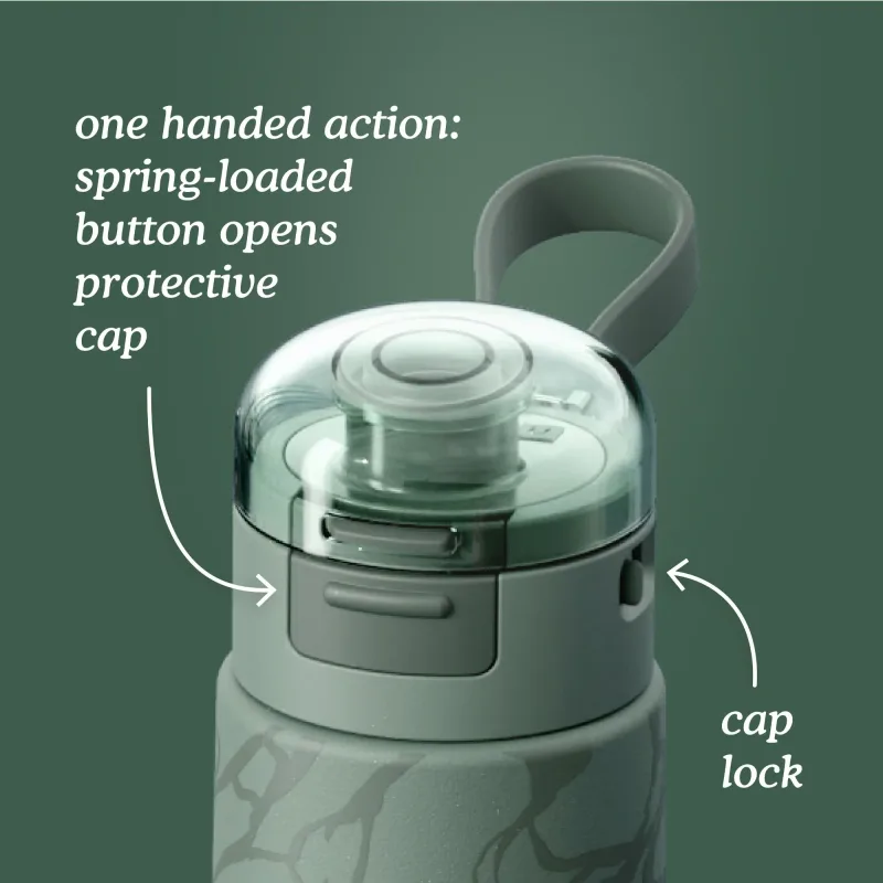 18oz Stainless Steel Sports Bottle - Gray