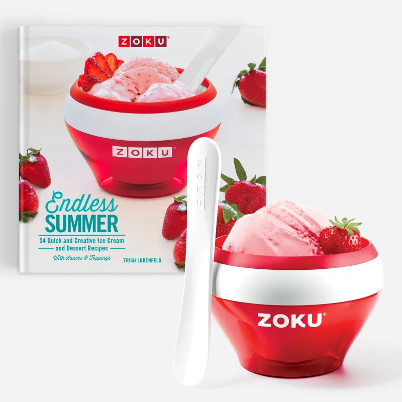 Ice Cream Maker & Recipe Book Bundle