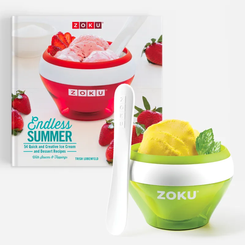 Ice Cream Maker & Recipe Book Bundle