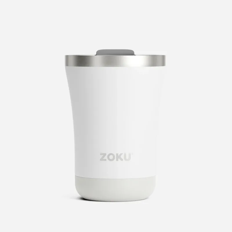 12oz Stainless Steel 3-in-1 Tumbler - White