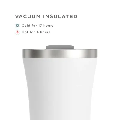 12oz Stainless Steel 3-in-1 Tumbler - White
