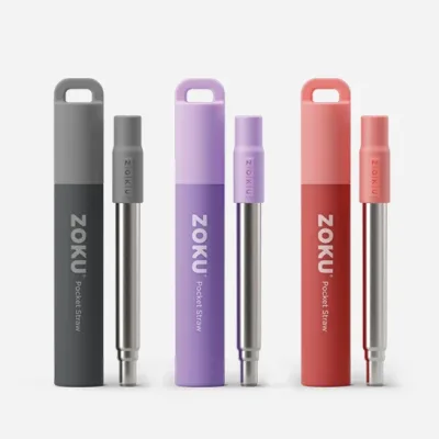 Set of 3 Two Tone Pocket Straws
