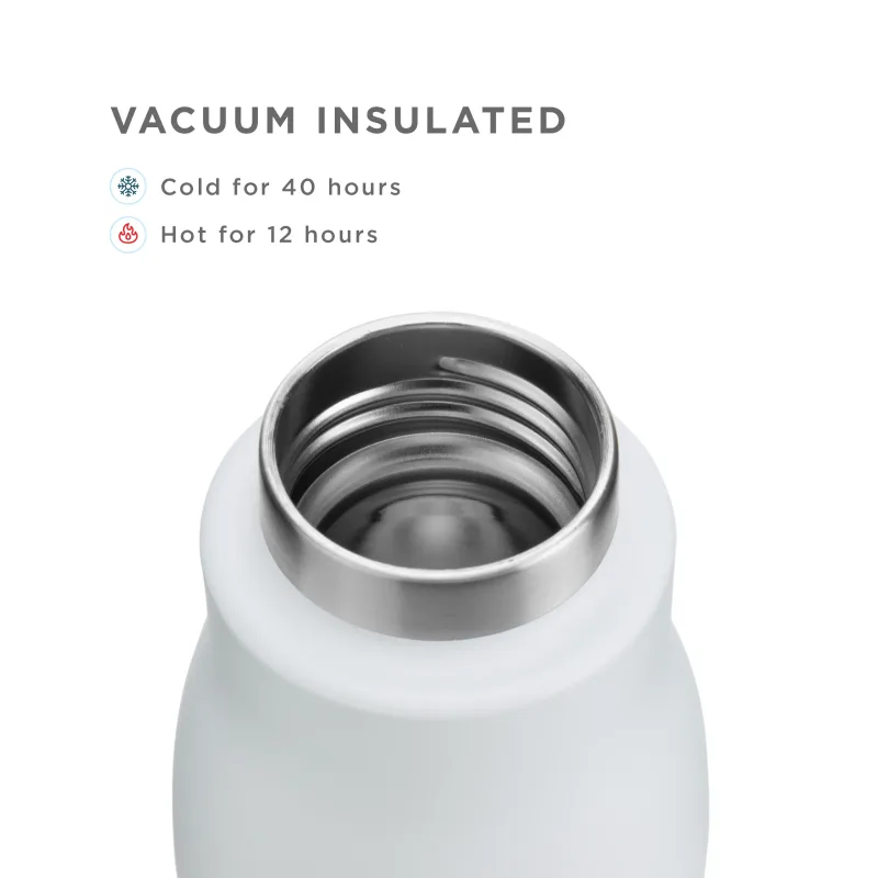 18oz Stainless Steel Bottle - White