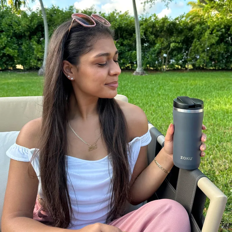 12oz Stainless Steel Travel Mug - Gray