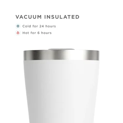 20oz Stainless Steel 3-in-1 Tumbler - White