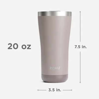 20oz Stainless Steel 3-in-1 Tumbler - Ash