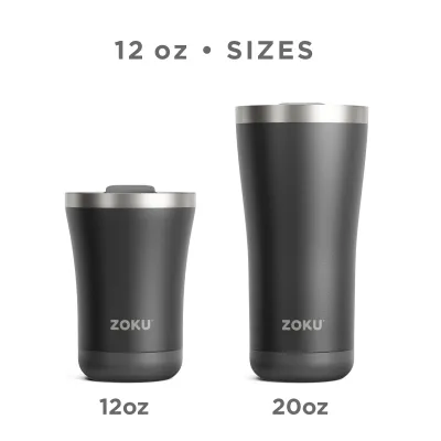 12oz Stainless Steel 3-in-1 Tumbler - Coral