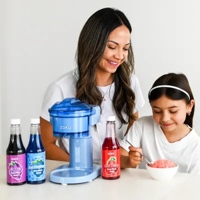 Ensemble machine à glace pilée et sirops