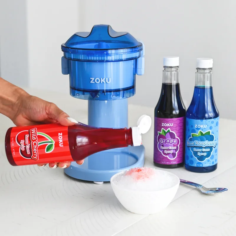 Ensemble machine à glace pilée et sirops